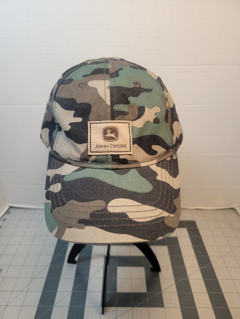 John Deere Camouflage Logo Patch Adjustable Baseball Hat Youth OS